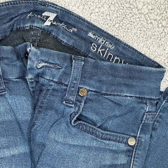 7 for all mankind mid rise skinny Jean size 25 - Picture 4 of 4